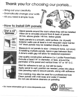 DPI DECORATIVE PANELS INTERNATIONAL HD27532481 Installation guide