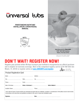 Universal Tubs HD3471ADX Installation guide
