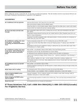 Frigidaire FFRS0822SE User guide