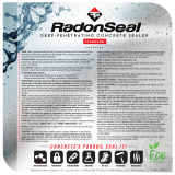 RadonSeal 101 User manual