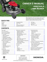 Honda HRR216VLA User manual