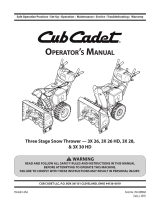 Cub Cadet 3X 28 User manual