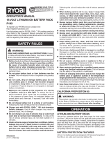 Ryobi P164 User manual