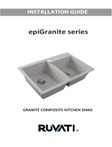 Ruvati 33 x 22 inch Drop-in Topmount Granite Composite Double Bowl Kitchen Sink - Arctic White - RVG1338WH User manual