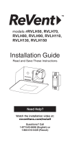 ReVent RVLH80 Installation guide