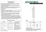 Kingston Brass HKS7018RL User manual