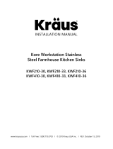 KRAUSKore Workstation Stainless Steel Farmhouse Kitchen Sinks KWF210-30