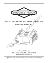 Briggs and Stratton BATTERY CHARGER, 82V LI-ION User manual