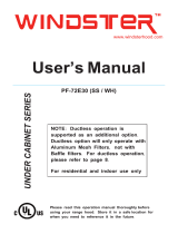 Windster PF-72E30WH User manual