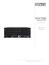Crest Audio Tactus.Stage User manual