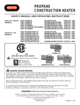 Dyna-Glo FA40DGP-01 Propane Construction Heater User manual