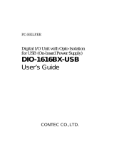 Contec DIO-1616BX-USB Owner's manual