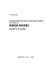 Contec ADI16-4(USB) Owner's manual