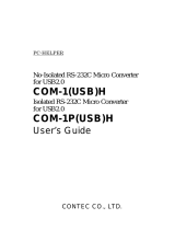Contec COM-1P(USB)H Owner's manual