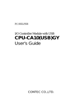 Contec CPU-CA10(USB)GY Owner's manual