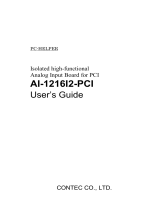 Contec AI-1216I2-PCI Reference guide