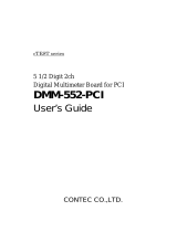 Contec DMM-552-PCI Owner's manual