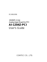 Contec AI-1204Z-PCI Owner's manual
