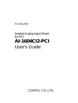 Contec AI-1604CI2-PCI Owner's manual