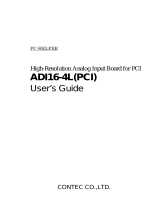 Contec ADI16-4L(PCI) Owner's manual