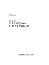 Contec IPC-BX955D-DCxxF Series User manual