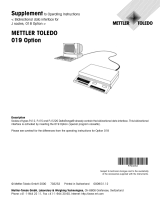 Mettler Toledo 019 Option Supplement to< Bidirectional data Operating instructions