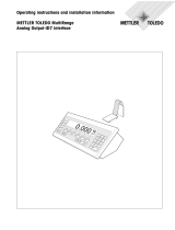 Mettler Toledo /MultiRange Analog Output - ID7 Operating instructions