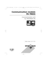 Mettler Toledo (software version 1.x) transmitter module PA 700(X) Operating instructions