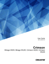 Christie Crimson HD25 User manual
