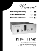 VINCENT KHV-111 MK Owner's manual