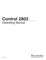 Focusrite Control 2802 Owner's manual
