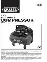 Draper Oil-Free Air Compressor, 6L, 1.2kW Operating instructions