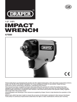 Draper Stubby Composite Body Air Impact Wrench Operating instructions