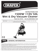 Draper 50L 110V Wet and Dry Vacuum Cleaner Operating instructions