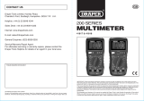 Draper Manual-Ranging Digital Multimeter, 1 x Test Leads, 1 x Temp Probe, 1 x Case Operating instructions