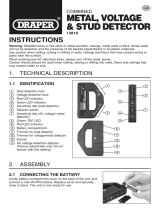 Draper Combined Metal, Voltage and Stud Detector Operating instructions