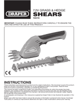 Draper 7.2V Cordless Grass and Hedge Shear Kit Operating instructions