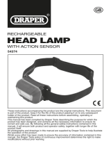 Draper Rechargeable COB LED Head Torch, 3W Operating instructions