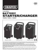 Draper 12V/24V 800Amp Battery Starter Charger Operating instructions