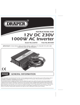 Draper 1000W DC-AC Inverter Operating instructions