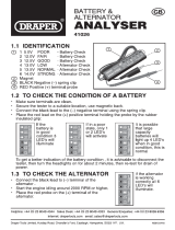 Draper Battery and Alternator Analyser for 12V DC Systems Operating instructions