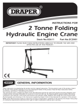 Draper 2 Tonne Folding Engine Crane Operating instructions