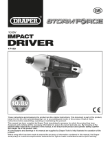 Draper Storm Force 10.8V Power Interchange Cordless Impact Driver, 1/4" Hex., 80Nm Operating instructions