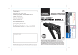 Draper Storm Force 20V SDS+ Rotary Hammer Drill - Bare Operating instructions