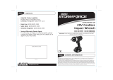 Draper 20V Cordless Impact Wrench Operating instructions