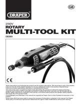 Draper Rotary Multi-Tool Kit, 180W Operating instructions