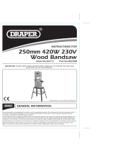 Draper 250mm Bandsaw Operating instructions