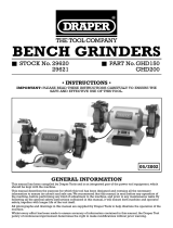 Draper 200mm Heavy Duty Bench Grinder Operating instructions