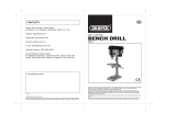 Draper 12 Speed Bench Drill Operating instructions