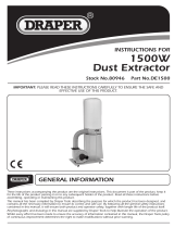 Draper Portable Dust/Chip Extractor, 153L, 1500W Operating instructions